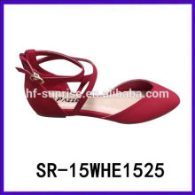 SR-15WHE1525 la señora calza 2015 zapatos planos de las mujeres 2015 zapatos de la señora del mocasín de la manera